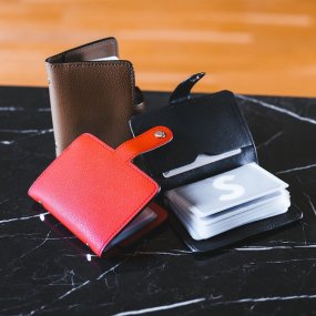 Cardholder for 24 cards in leather
