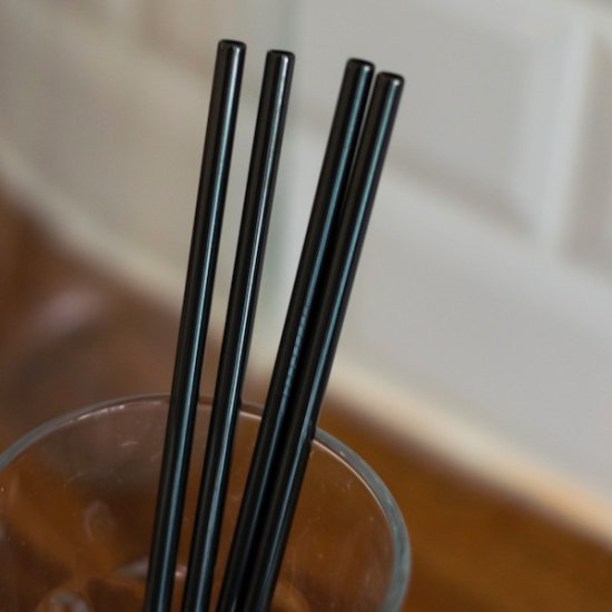 Straws in metal (4 pcs) - Click Image to Close