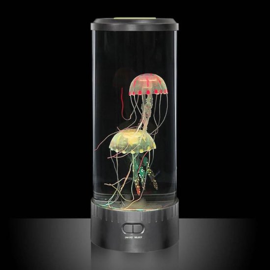 LED lamp with jellyfish - Click Image to Close