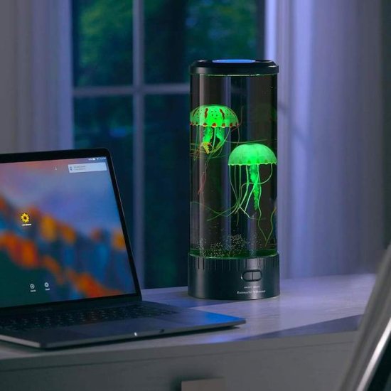 LED lamp with jellyfish - Click Image to Close