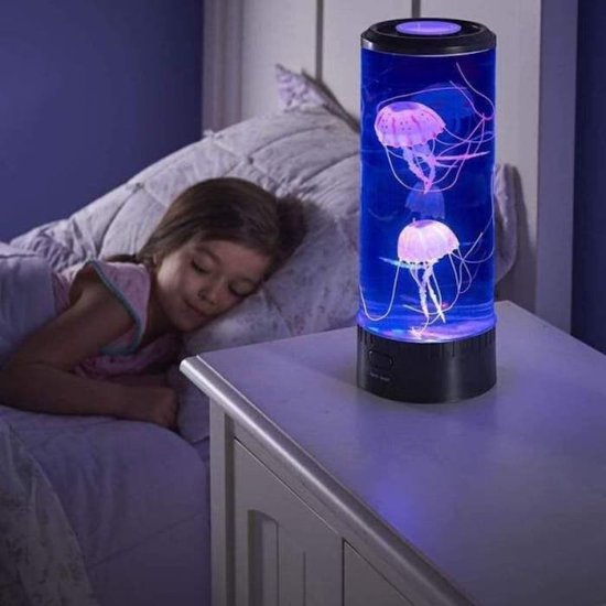 LED lamp with jellyfish - Click Image to Close