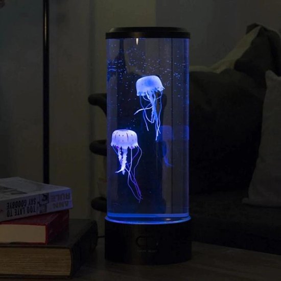 LED lamp with jellyfish - Click Image to Close