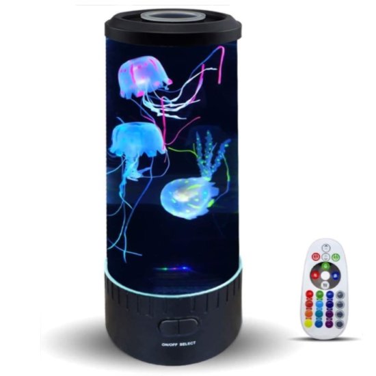 LED lamp with jellyfish - Click Image to Close