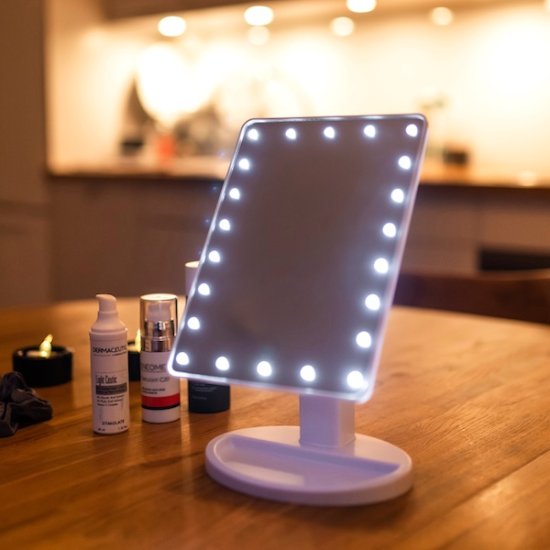 Make-up mirror with LED-lights - Click Image to Close