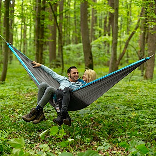 2-Person Lightweight Portable Nylon Hammock - Click Image to Close