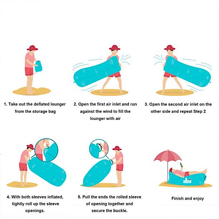 Air Bed - Inflatable sun lounger and sofa