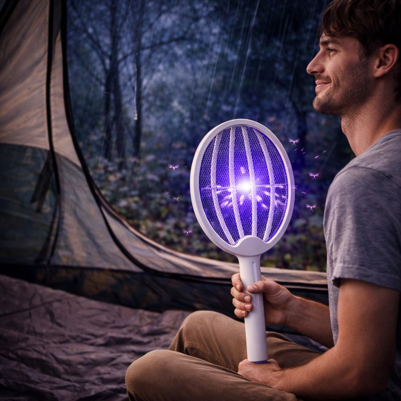 Mosquito trap with built-in battery