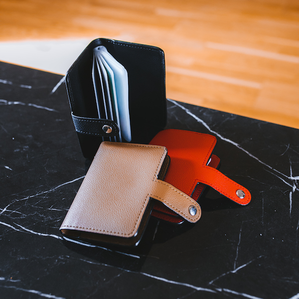 Cardholder for 24 cards in leather
