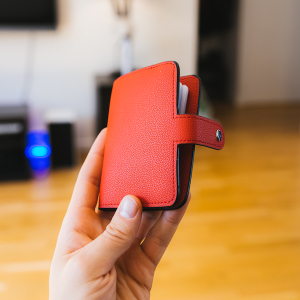 Cardholder for 24 cards in leather