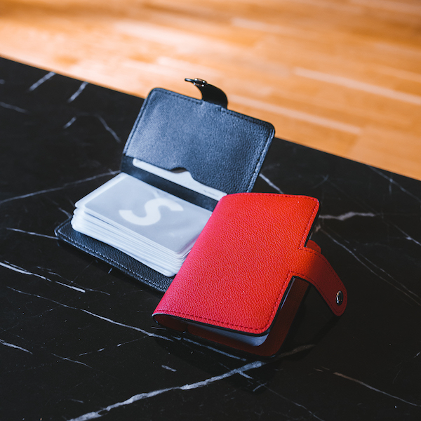Cardholder for 24 cards in leather