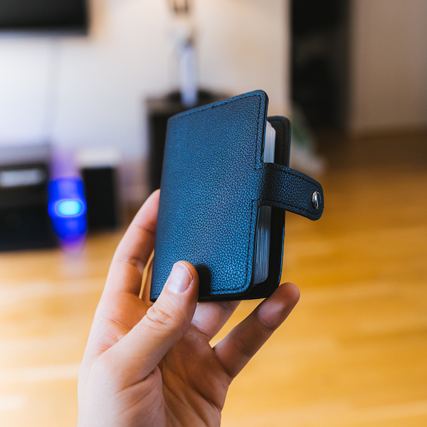 Cardholder for 24 cards in leather