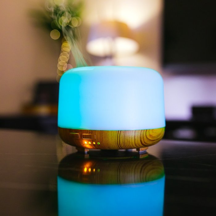Humidifier with LED lighting