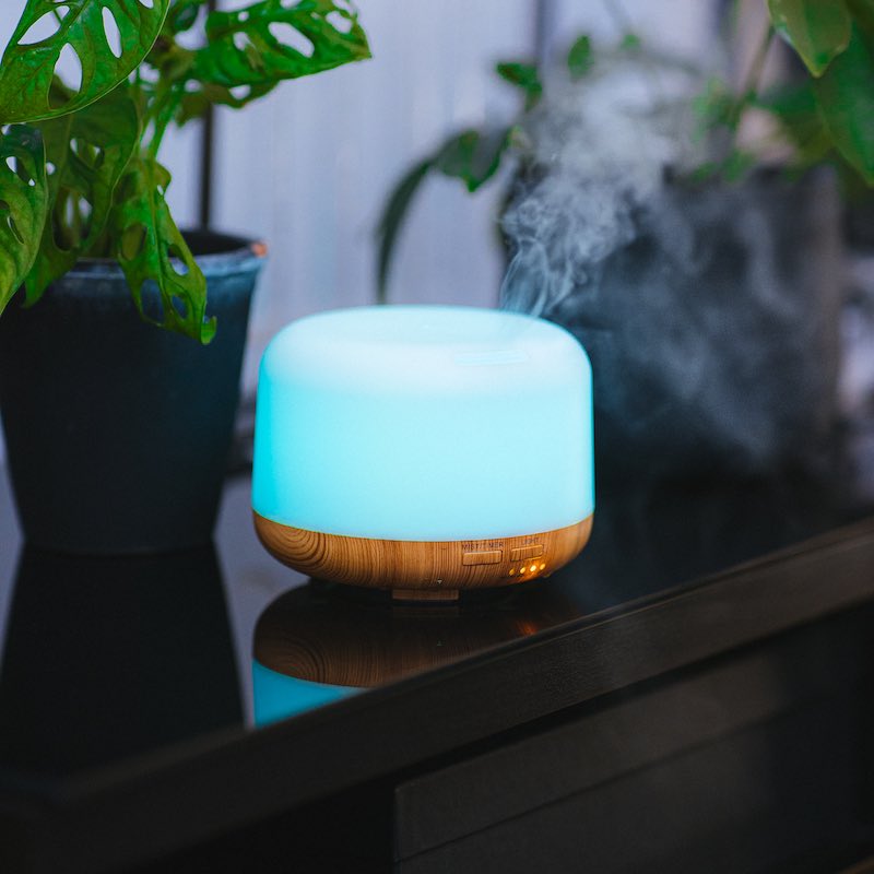 Humidifier with LED lighting