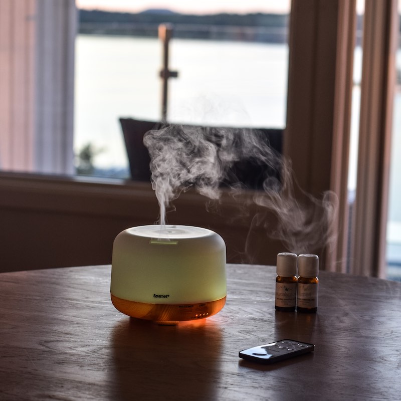 Humidifier with LED lighting