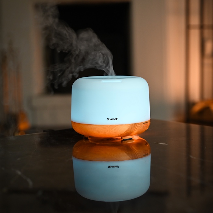 Humidifier with LED lighting