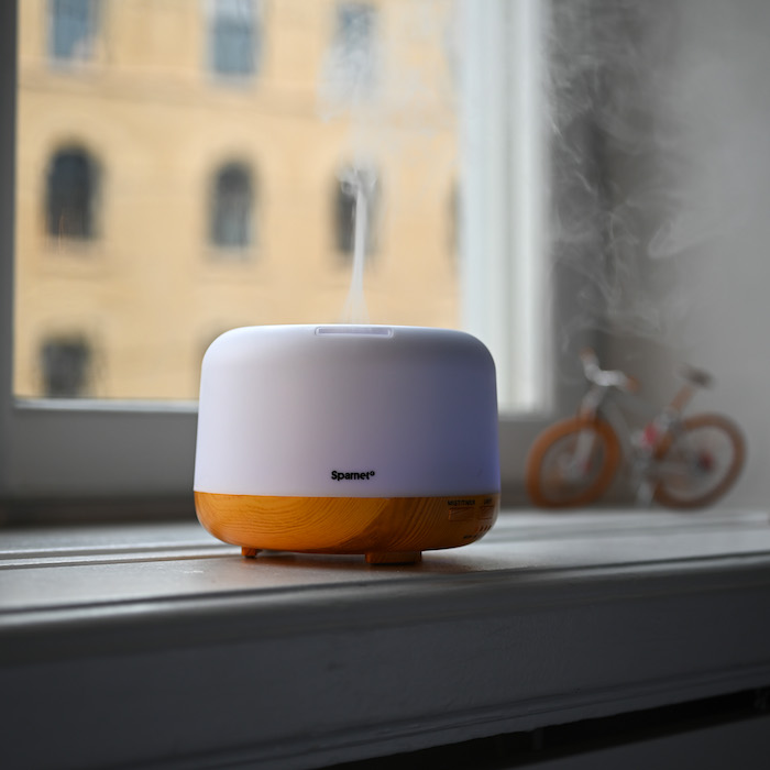 Humidifier with LED lighting