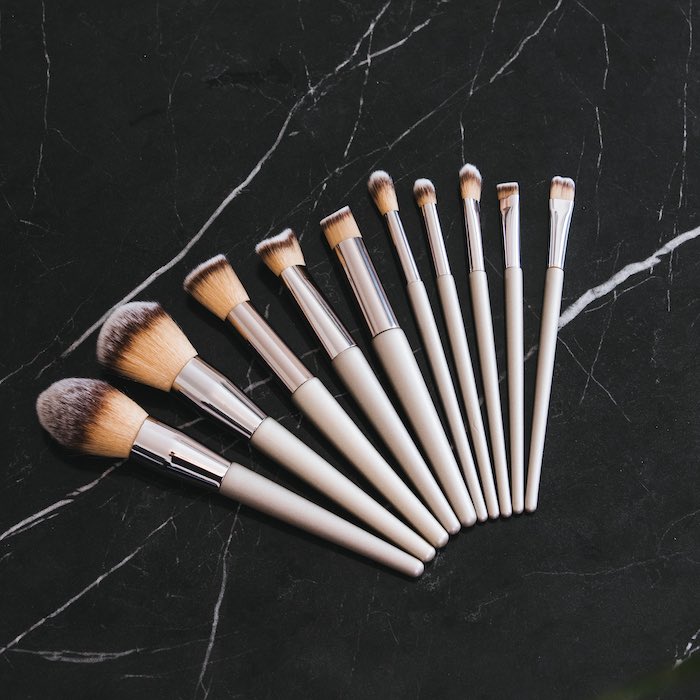 Professional makeup brushes (10 pcs)