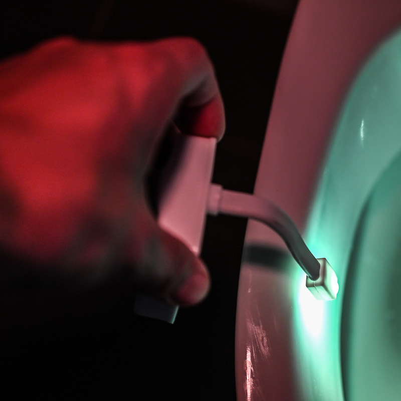 LED lighting for the toilet